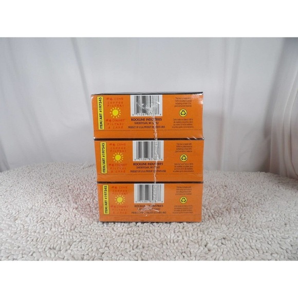 Rockline GK Connaisseur Classic Four Cone 100 Coffee Filters Pack Of 3 - Picture 3 of 3